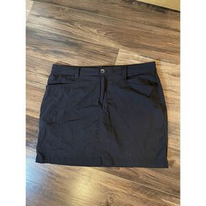 Eddie Bauer Adventurer‎ Skort Skirt Black Nylon/Spandex Womens Size 16